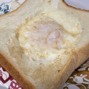 パンがカリカリ★目玉焼きｉｎトースト★卵とろ～り